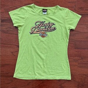 Harley-Davidson Lime Green Tee with Logo